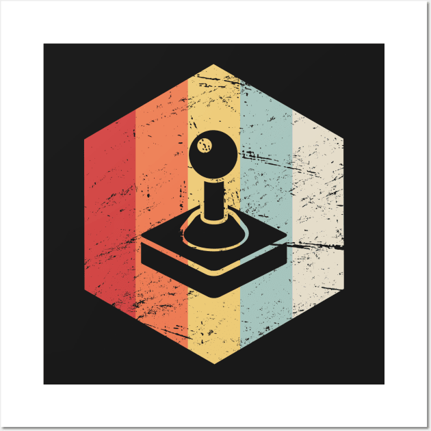 Vintage Arcade Joystick Icon Wall Art by MeatMan